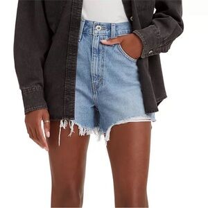 Levi’s Silver Tab Mom Cut-Off Denim Shorts 31